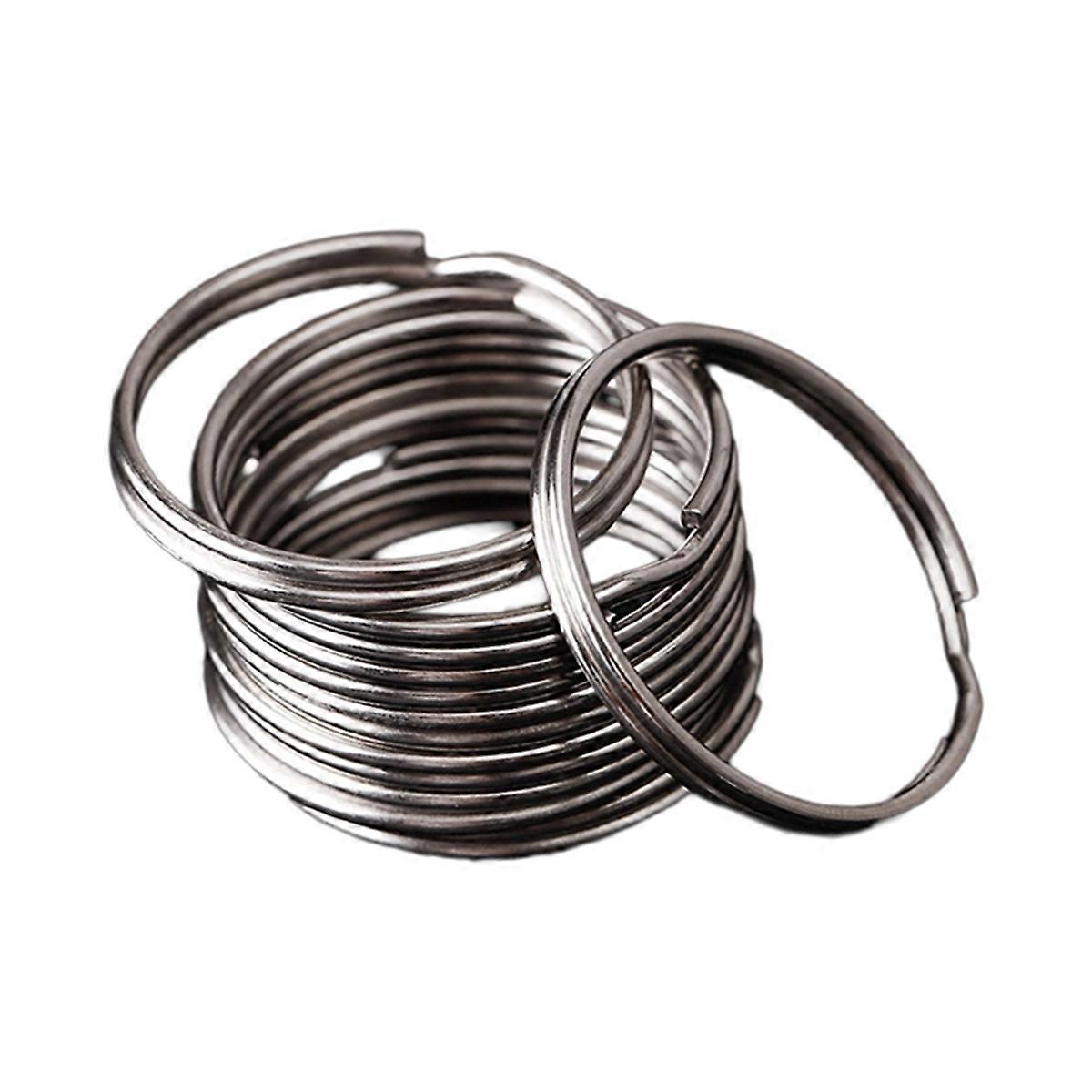 Flat round key ring steel hardened and rust resistant