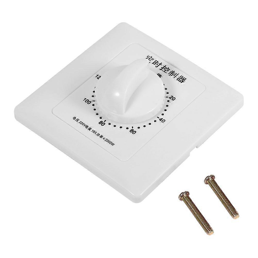 Countdown Timer Switch,AC 220V Min High Power Pump Timer Mechanical Time Switch Countdown Control 86 Pane(120 Minutes)