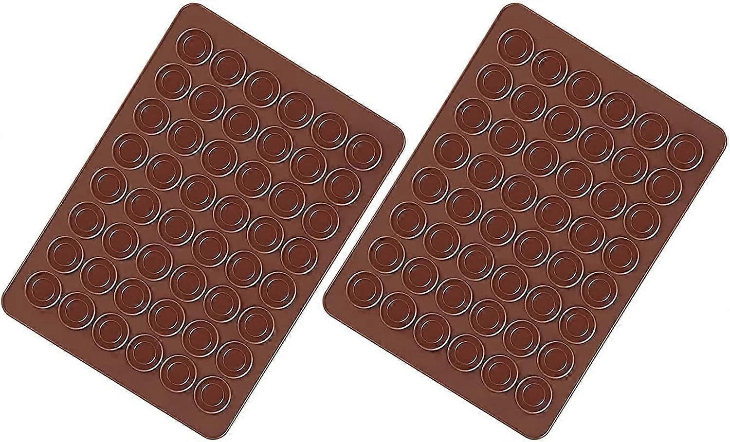 Silicone Macaron Baking Mat with 48 Cavities, Non-Stick and Reusable