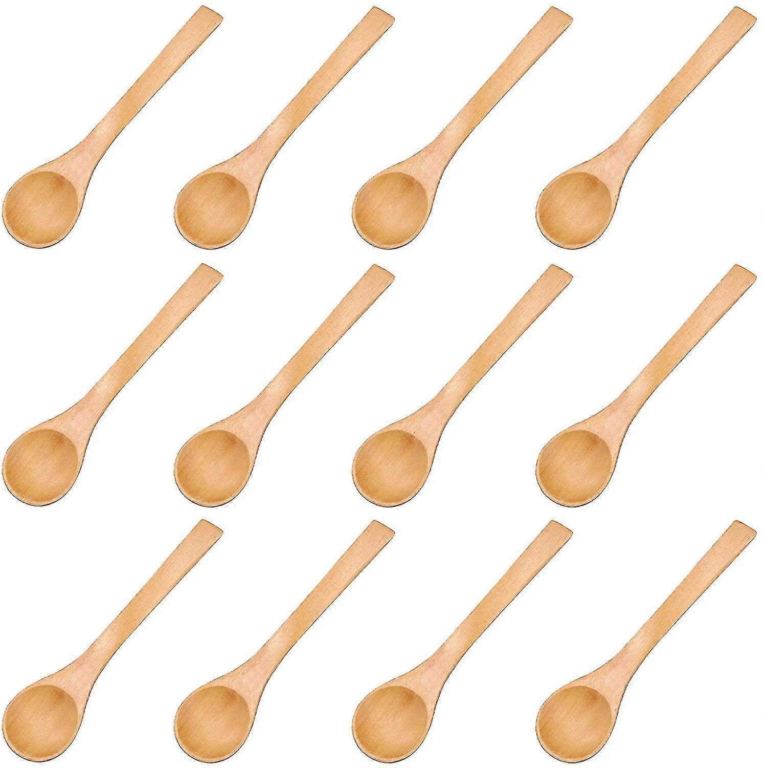 12pcs Mini Handmade Wooden Spoon