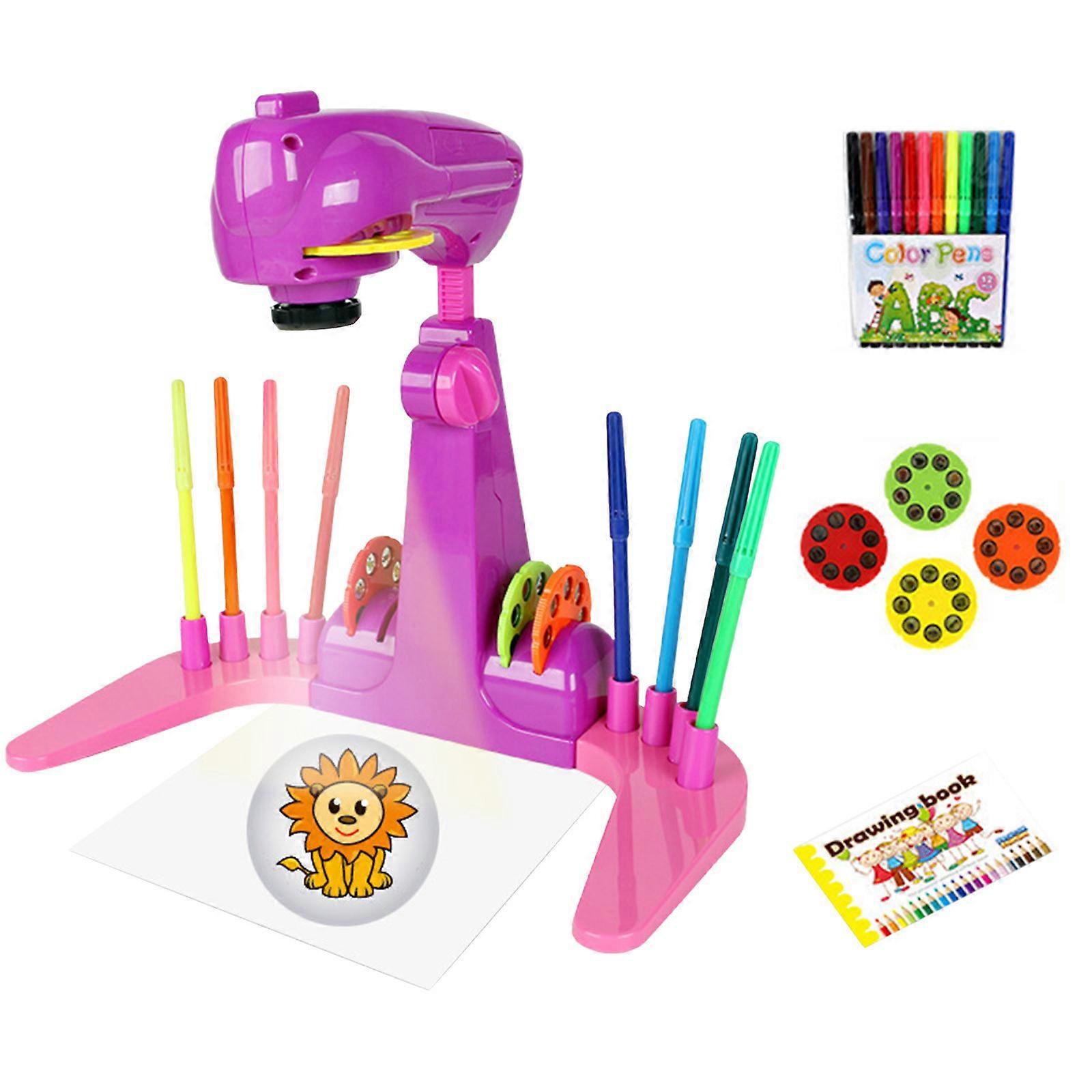 Drawing Projector For Kids Projector Drawing Sketcher Intelligent Draw Projector Toy Machine With 32 Patters And 12color Brushes