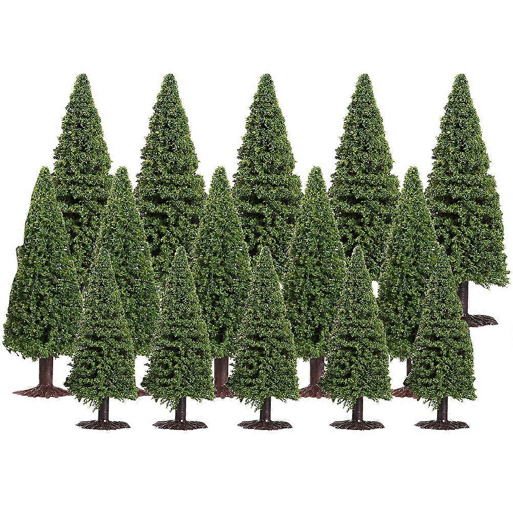 15 Pcs Pine Tree Modle DIY Scenery Landscape Scenery Tree Architecture Trees