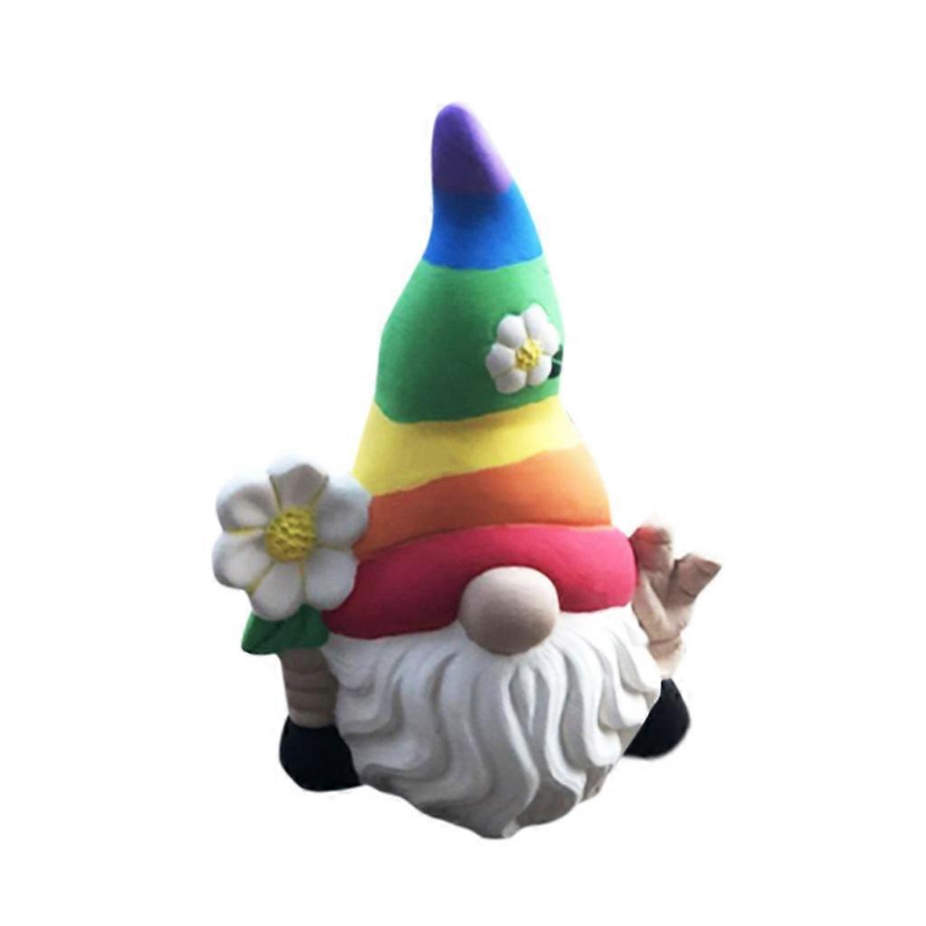 Multipurpose Resin Gnome Statue Tabletop Ornament Accessory Supplies