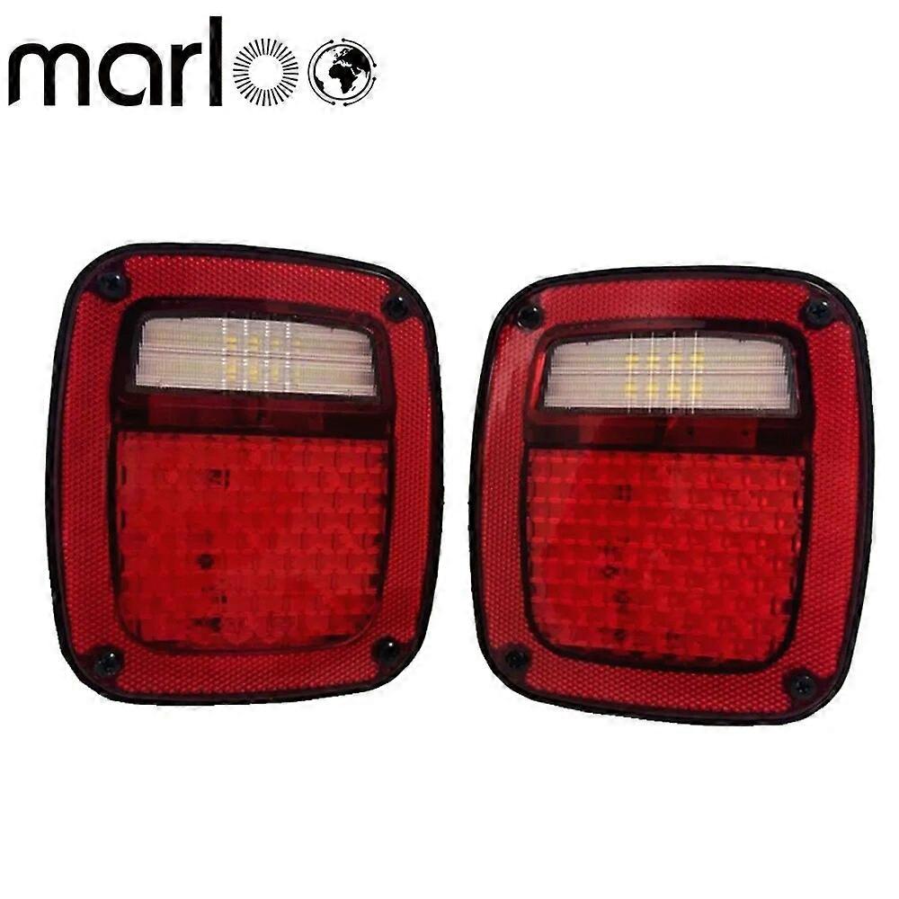 2kpl LED-takavalot 76-86 Jeep CJ7 81-86 CJ8 87-95 Wrangler (YJ) ja 97-06 TJ ja LJ Wrangler LED-takavalokokoonpanolle