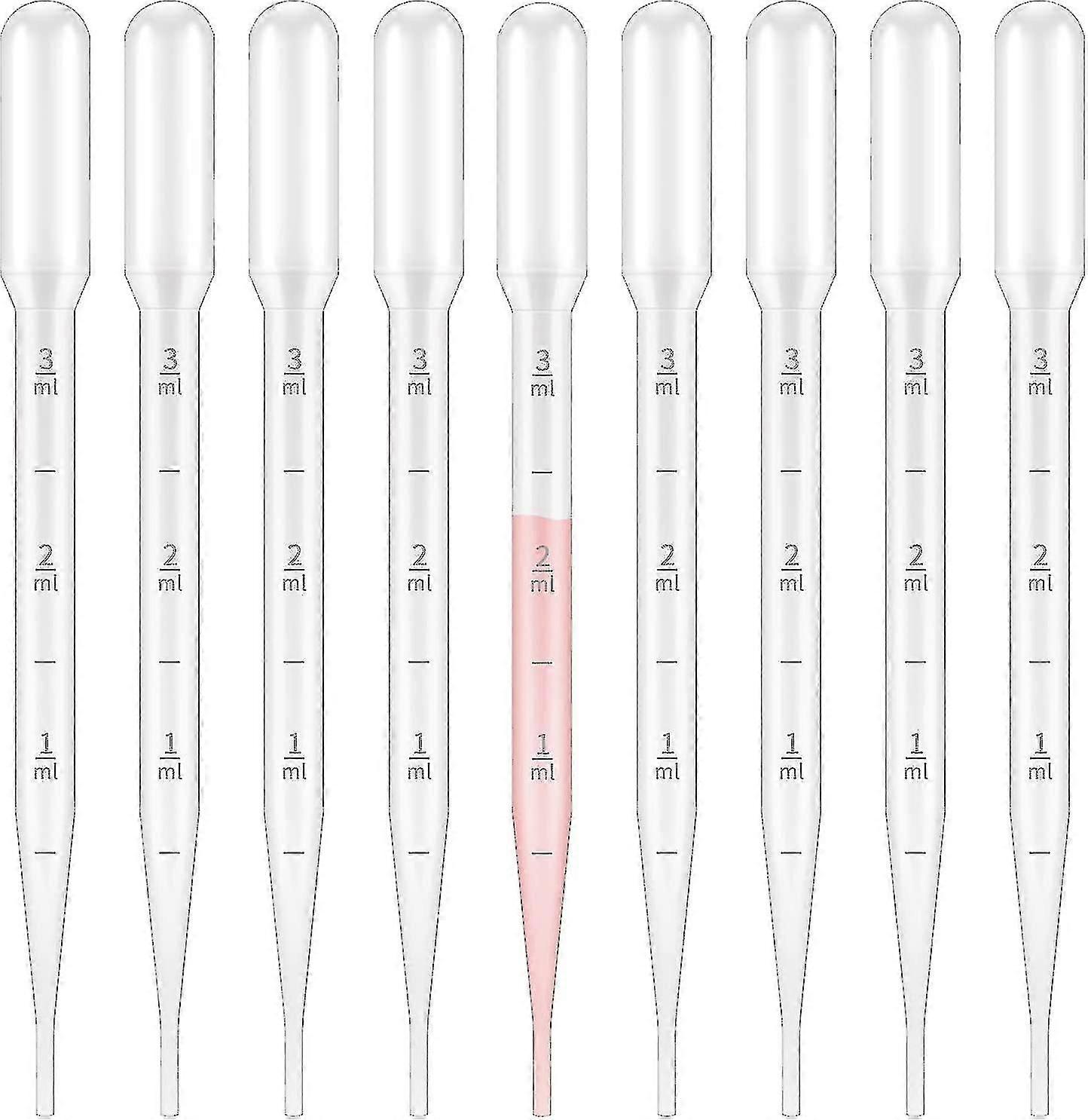 100 Pieces Pipettes, Transparent Graduated Pipettes, Transfer Pipettes For Laboratory, Classroom, E Tw