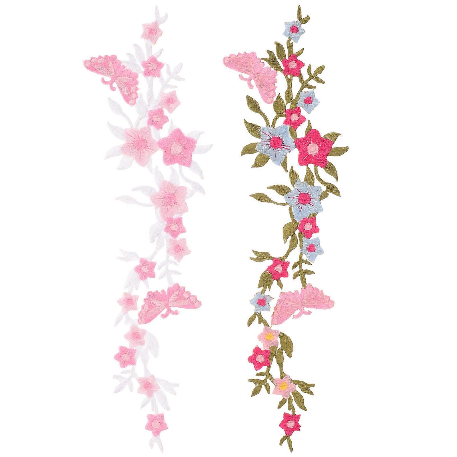 4 Pcs Fer Sur Patchs Patch De Fleurs pour Trous Jean Veste Brodé Fer Sur Patchs Patch De Fleurs