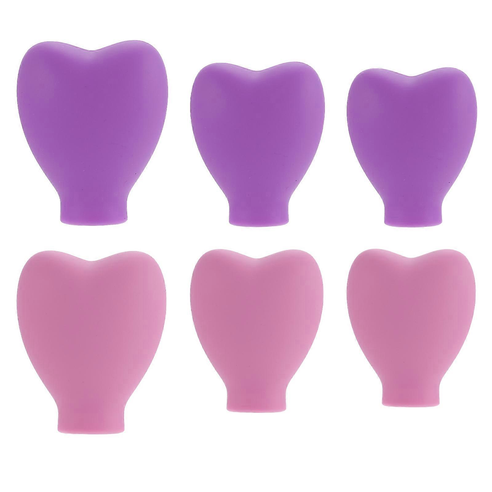 6Pcs Makeup Brush Protector Covers Durable Brush Sleeve Silicone Brush Covers