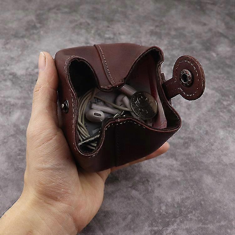 Leather Coin Pouch Change Holder Mini Pocket Wallet For Men (Vintage