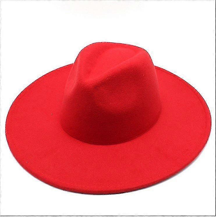 Ζεστό χειμώνα κλασικό ευρύ γείσο Fedora καπέλο μαύρο λευκό μαλλί καπέλα άνδρες συντριπτικό χειμερινό καπέλο