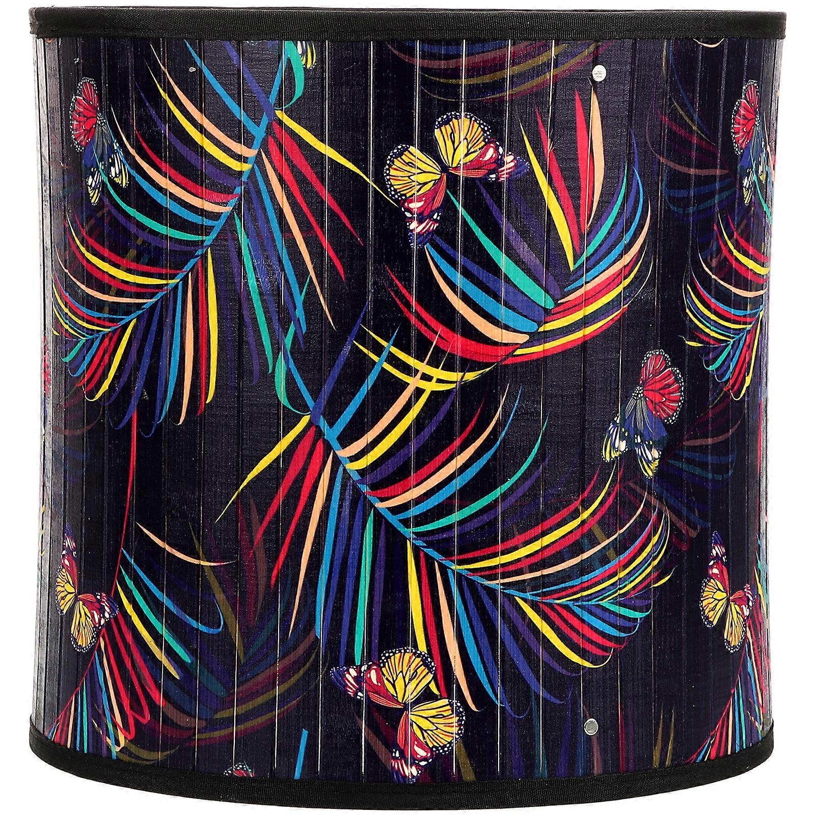 Printed Bamboo Lamp Shade Hanging Lamp Shade Cover Home Decorative Lampshade