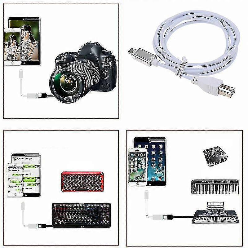 Lightning To Type-b Midi Keyboard Converter Usb 2.0 Cable For Iphone 7 8 X Ipad_x005F_x000d_ Christmas