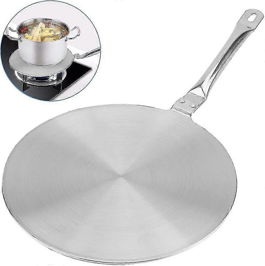 Induction Adapter, Induction Hob Converter Disc, Stainless Steel Heat Diffuser Ring Plate For Induction Hob With Heat Proof Handle(20cm)
