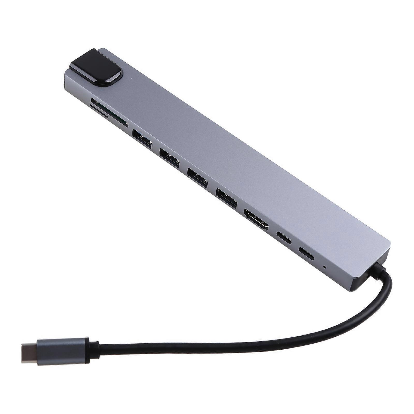 Fast Type C USB3.0 Hub Docking Station 10 in 1  Rj45 HDMI-Compatible SD Reader