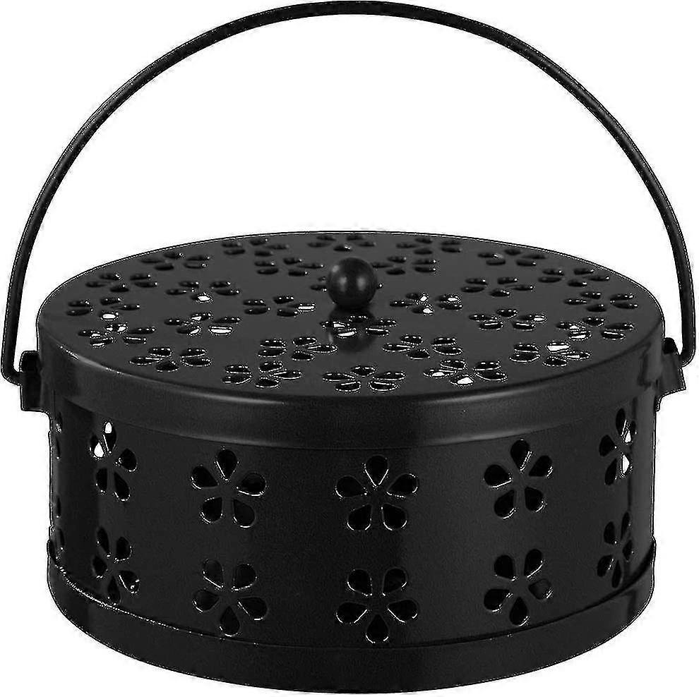 Coil Holder Retro Portable Incense Burner (black)