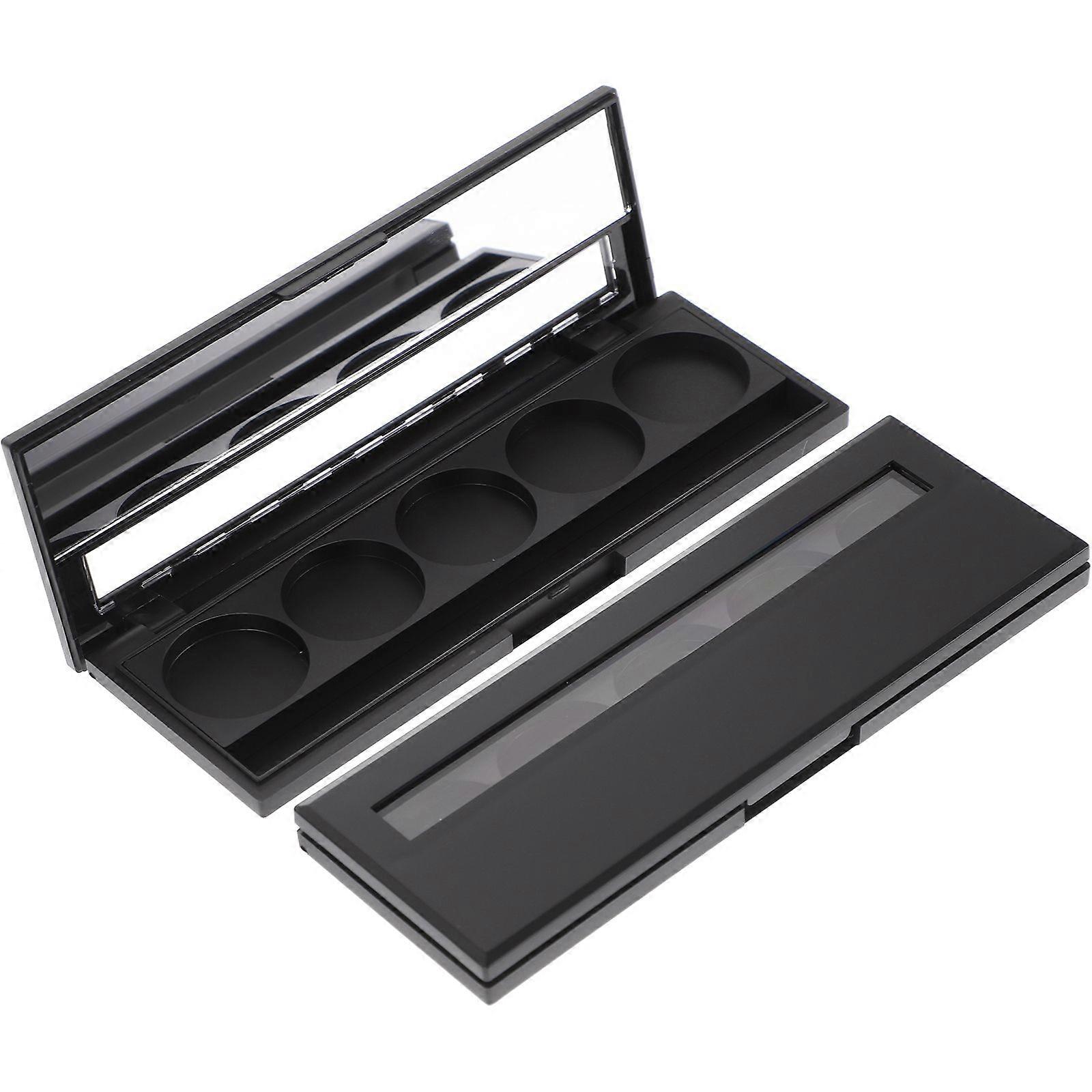 2Pcs 26mm Eyeshadow 5 Colors Empty Eyeshadow Box Eyeshadow Subpackaging Case Black
