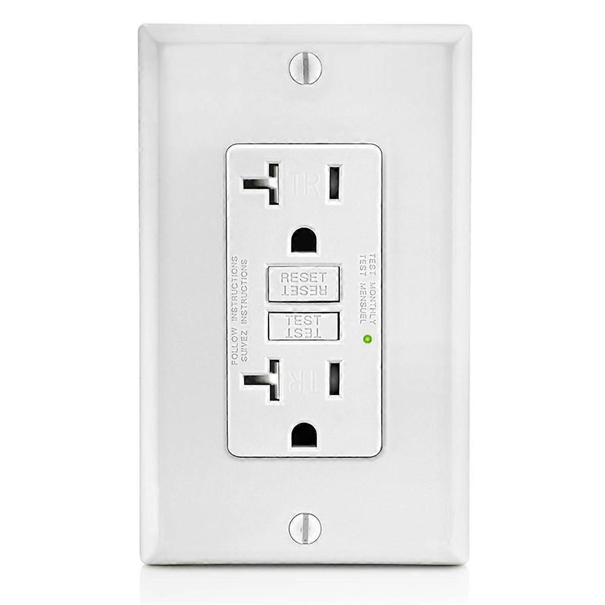 GFCI Outlet 20A, GFI Electrical Receptacle with LED Indicator, 20A Tamper- Ground Fault Circuit Int