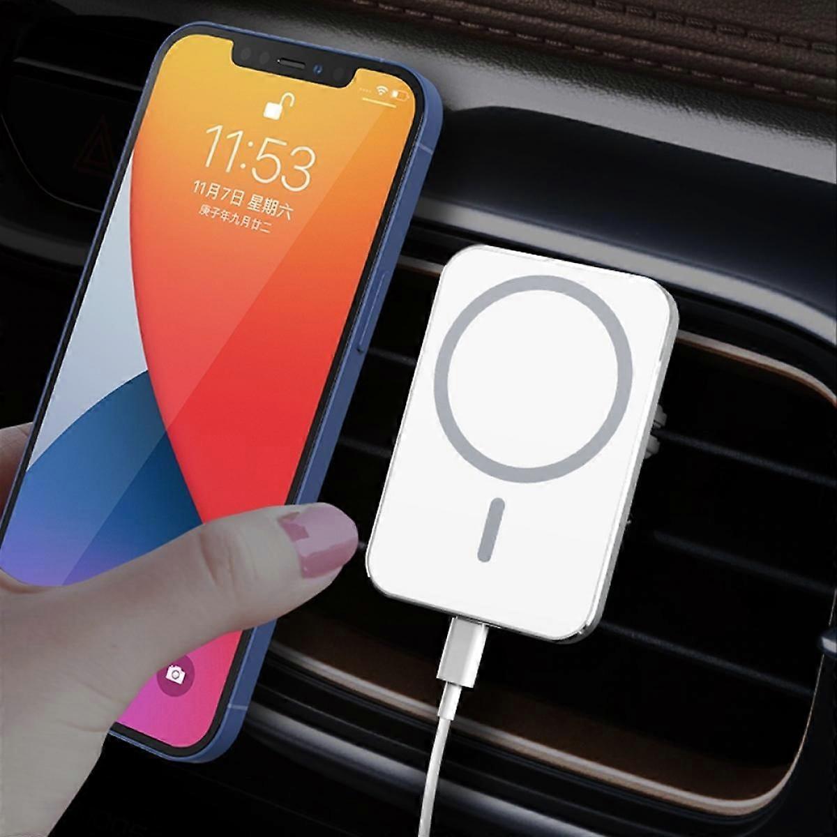Magnetic Wireless Car Charger for iPhone 13/12-360 Adjustable Auto Alignment Air Vent Magnetic Phone Car Mount Holder Charger Compatible with-MagSafe