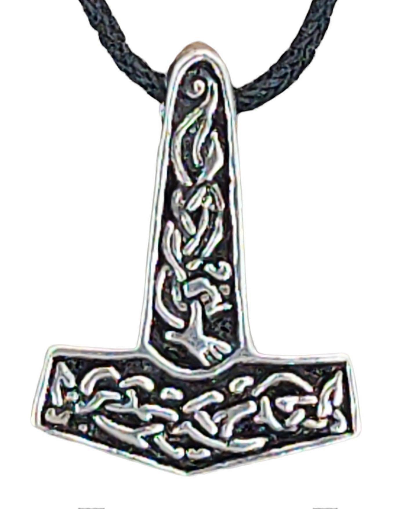 Thor's Hammer 141 with Snake Chain - Silver