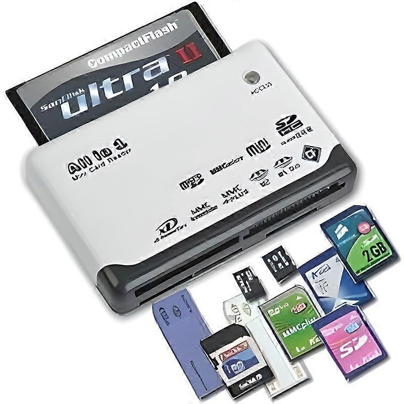 TRIXES All in One Memory Card Reader: USB 20 Mini SD MMC Mobile SDHC M2 TF XD CF