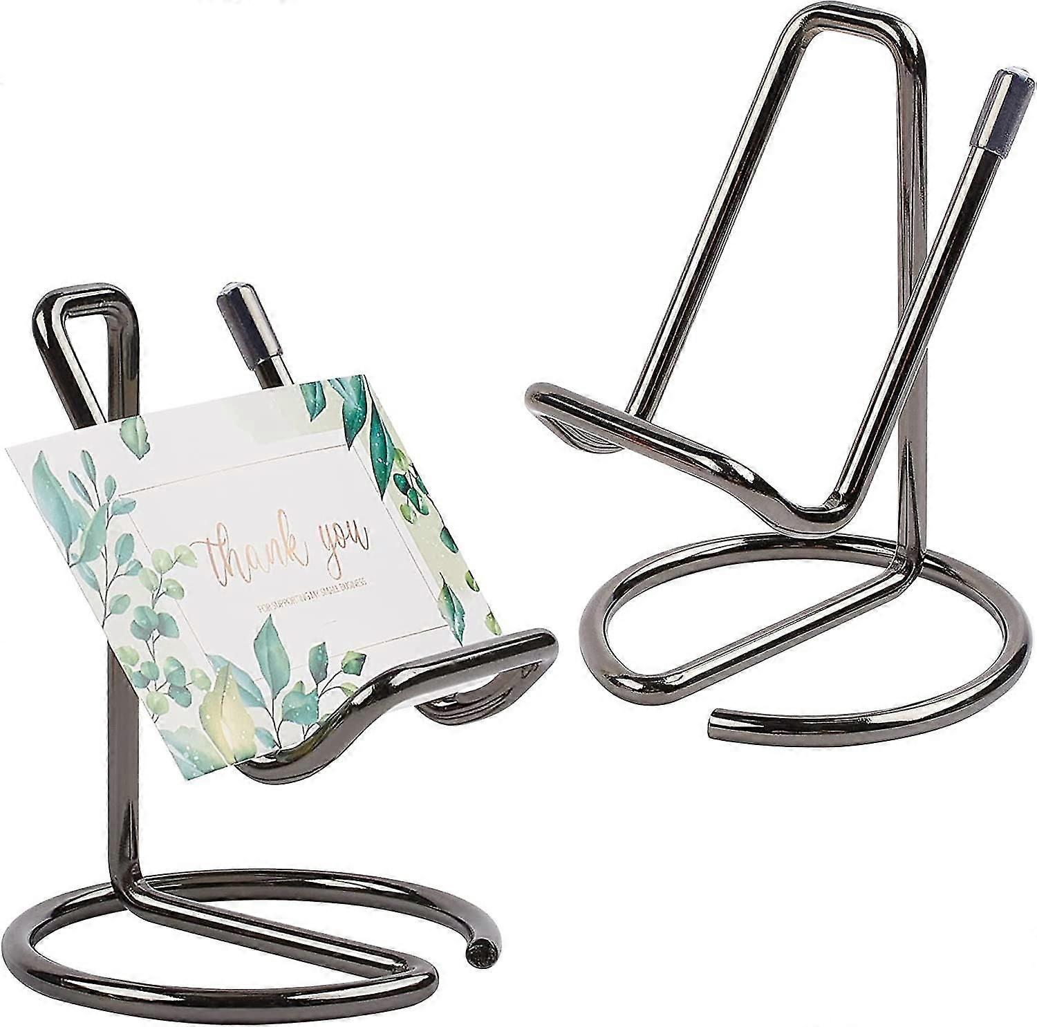 حامل بطاقة عمل معدنية لحامل الهاتف الخليوي المكتبي حامل بطاقة العمل حامل