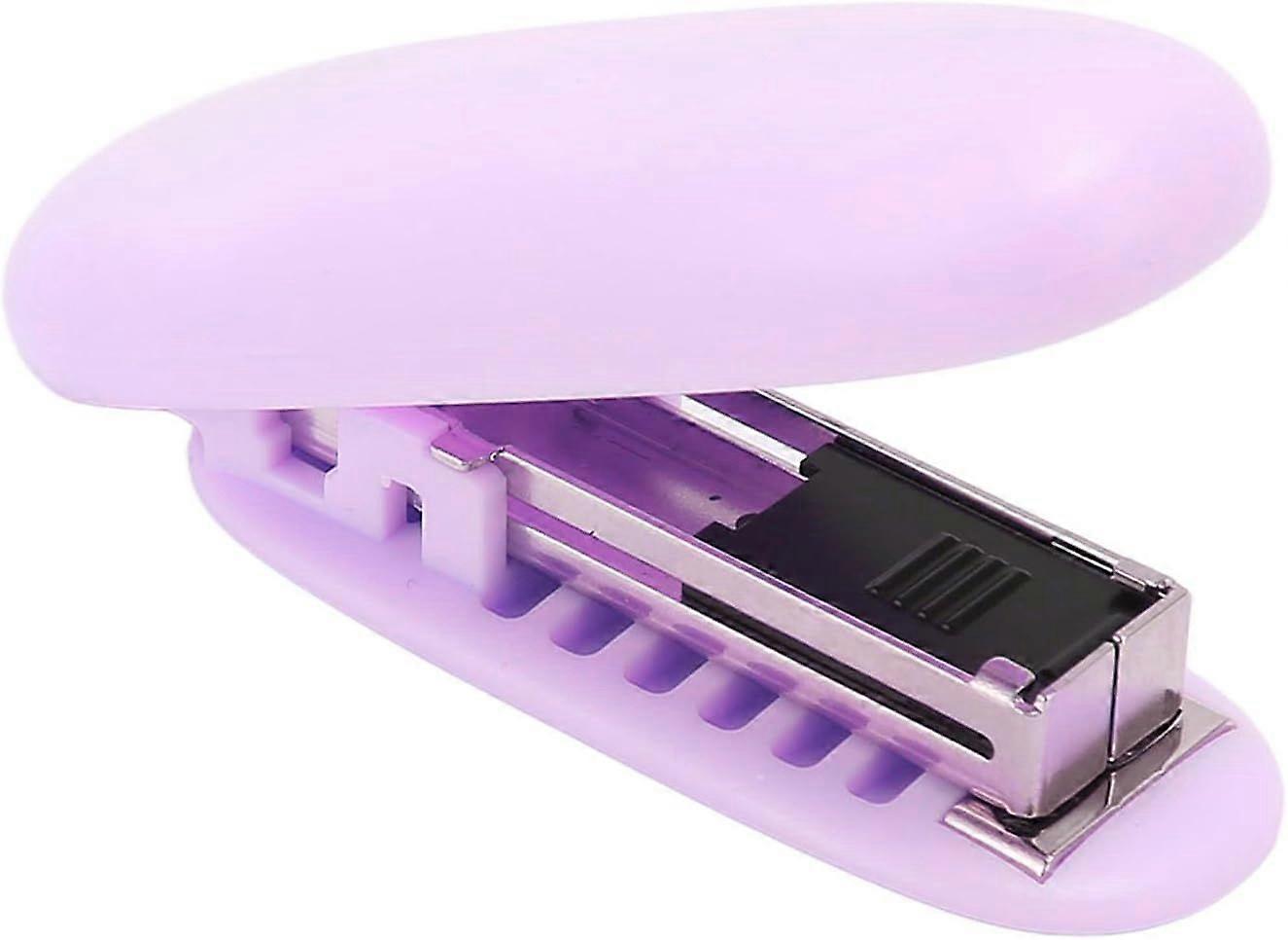 (Purple)Portable Foldable Stapler Effort Saving Compact for Office School