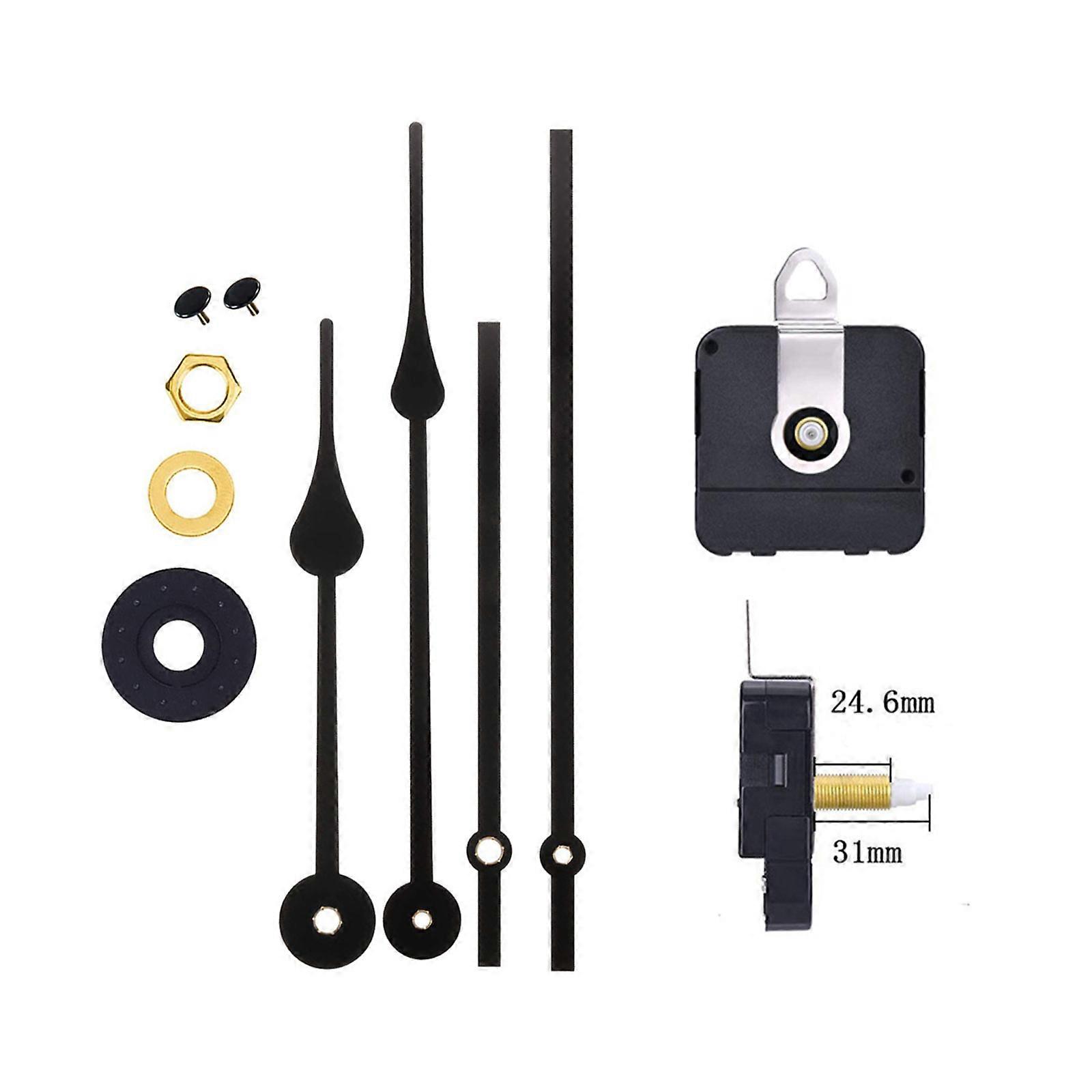 Professional Long Shaft Clock Replacement Movement Quartz DIY Wall Clock Movement Mechanism 14.5/17/20/23/31mm Shaft