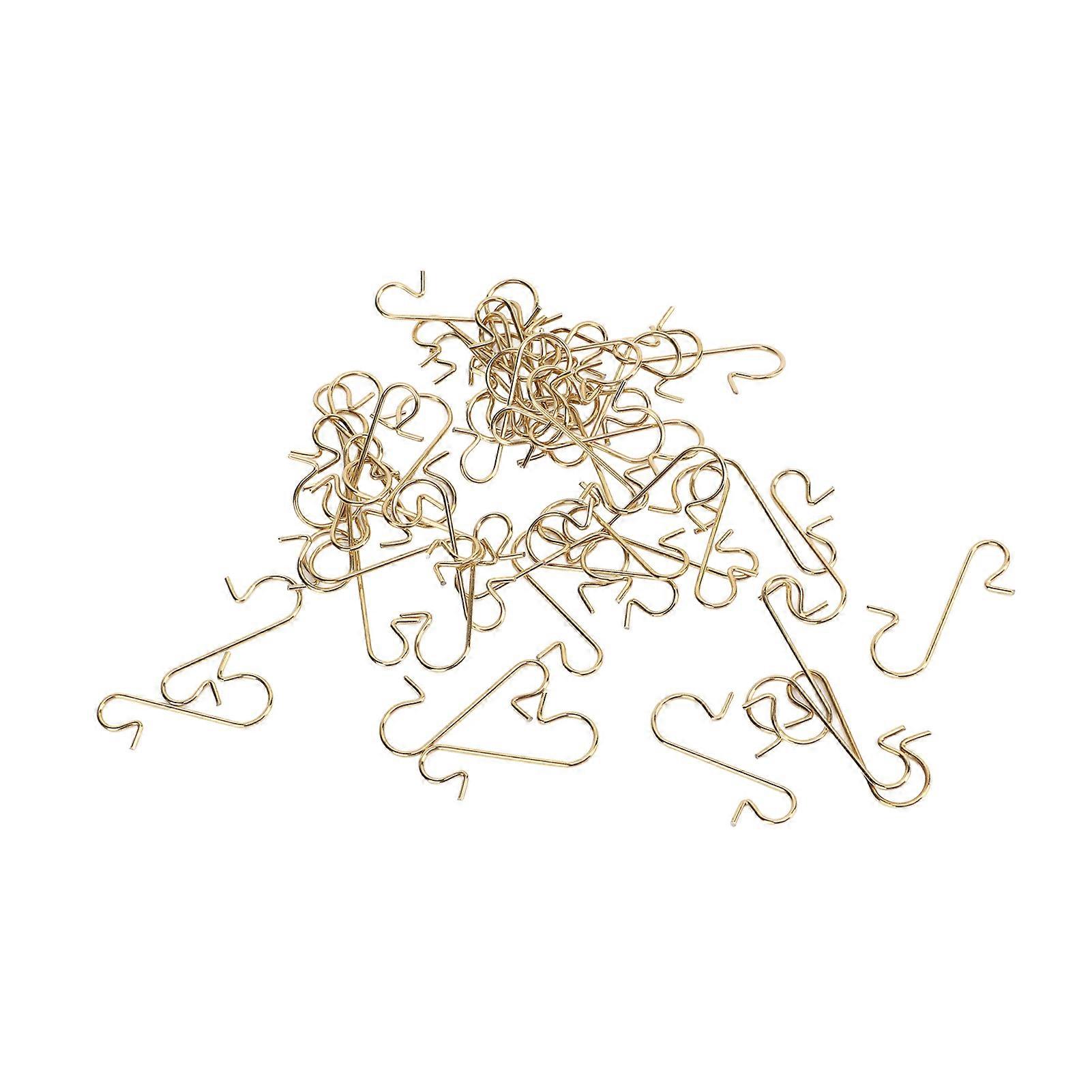 50Pcs S Hooks Novel Shape 3 Colors Sufficient Quantity Wear Resistant Multi Functional S Hooks for Decoration DIYGold