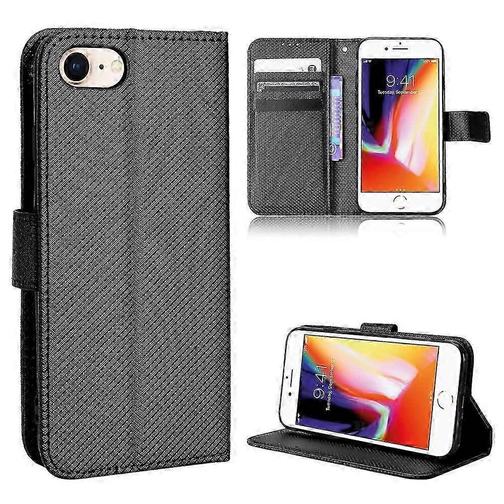 Compatible with iPhone 8/ 7 Wallet Case Diamond Pattern Pu Leather Cover With Magnetic Closure Card Slots