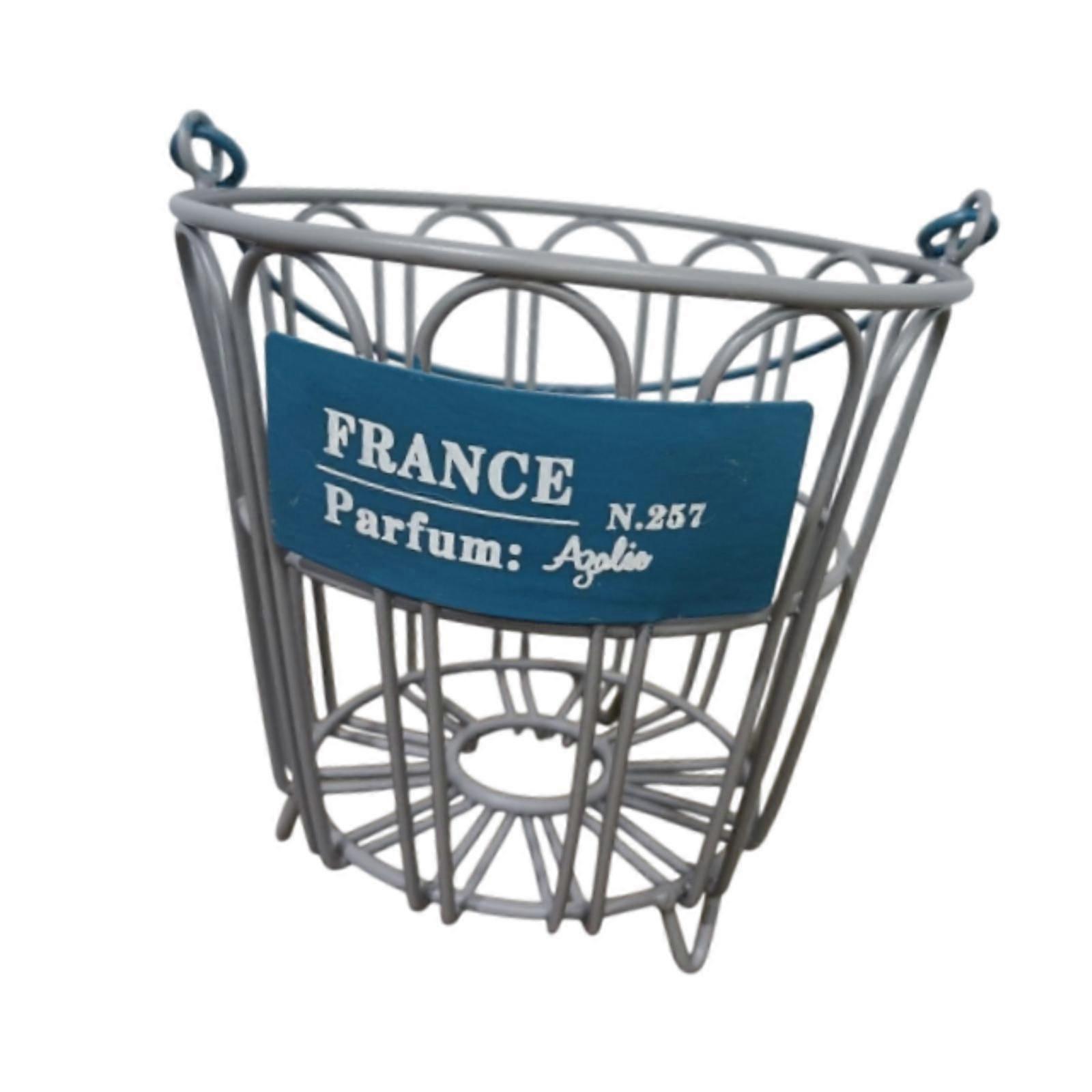 סלסלת אחסון מיני מתכת לעציצים קישוטי אדן חלון קשיחים לכחול גן