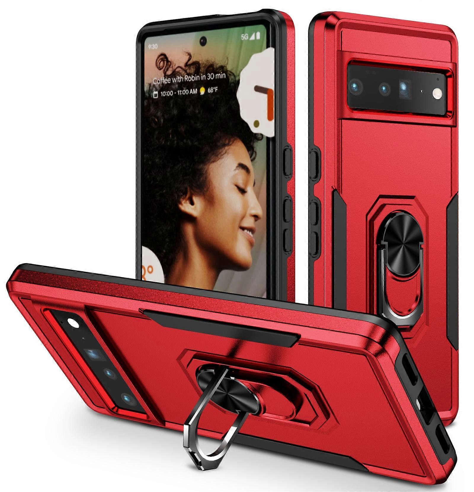For Google Pixel 7 Pro Ring Kickstand Heavy Duty Shockproof Phone Case