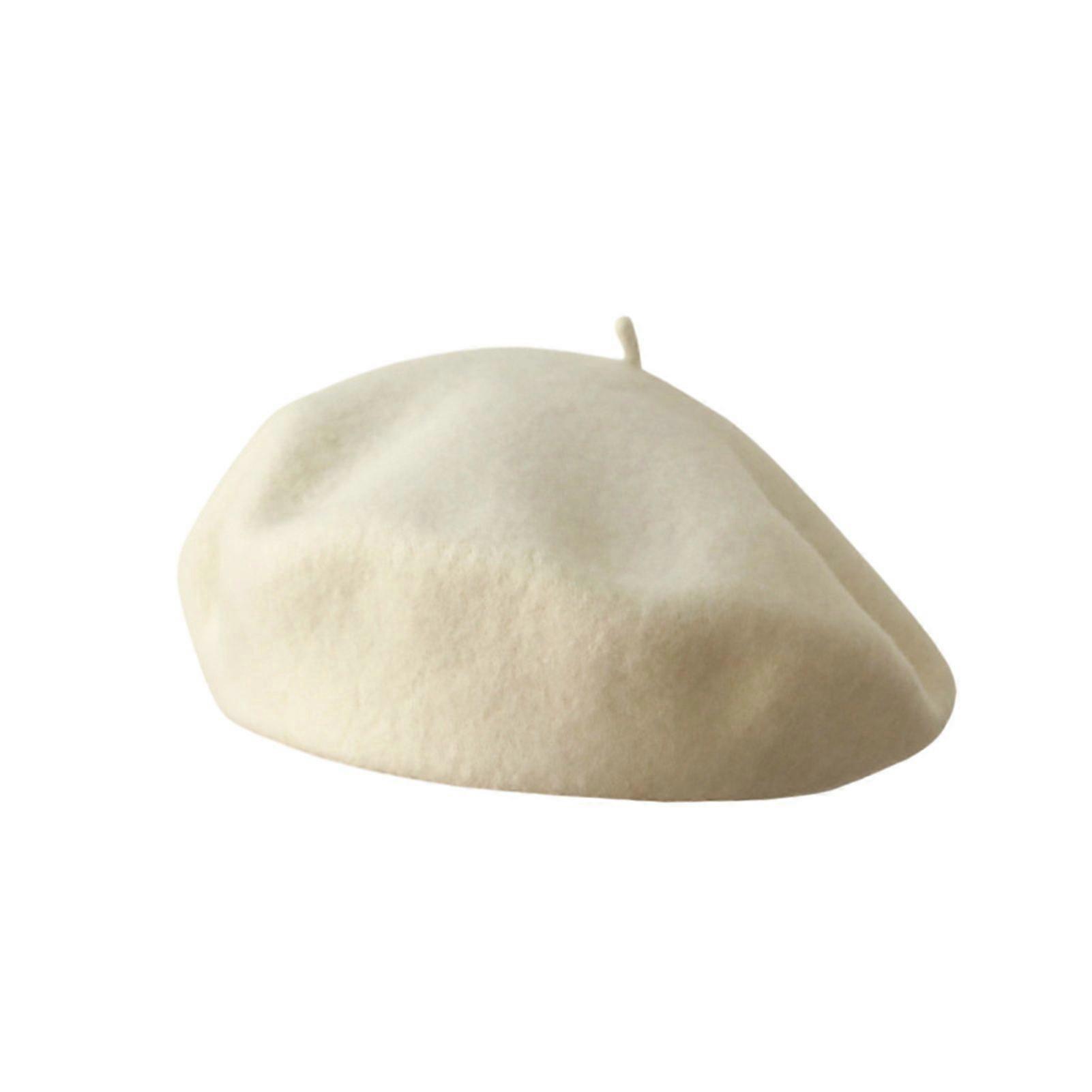 Basker Hatt Enfärgad Hög Elastisk Super Mjuk Lätt Förtjockad Dekorativ Polyester Höst Vinter Kvinnor Basker Hatt Varm Keps Dagligt slitage