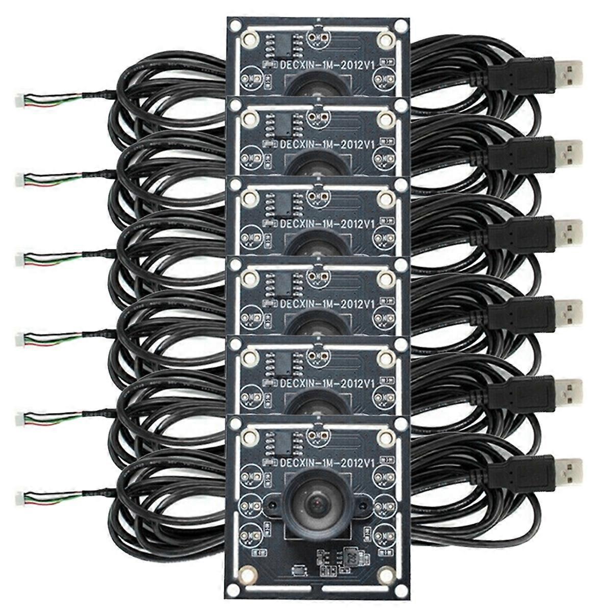 6Pcs 100 Degree Camera Module 1MP OV9732 1280x720 USB Free Driver Manual Focus, with 2 Meter Cable
