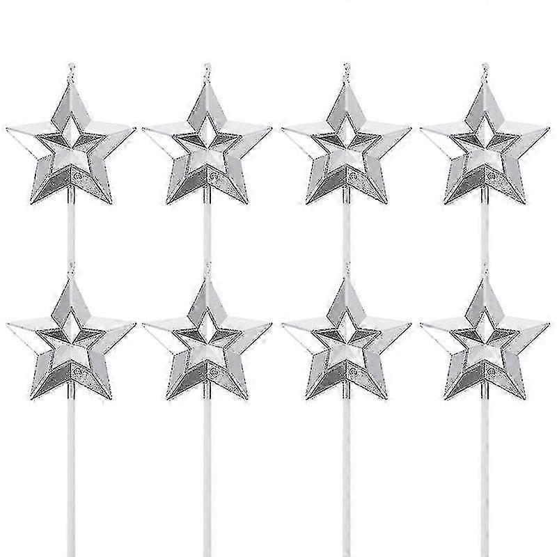 unique 8pcs cake decorations , Star Shape Cake Candles