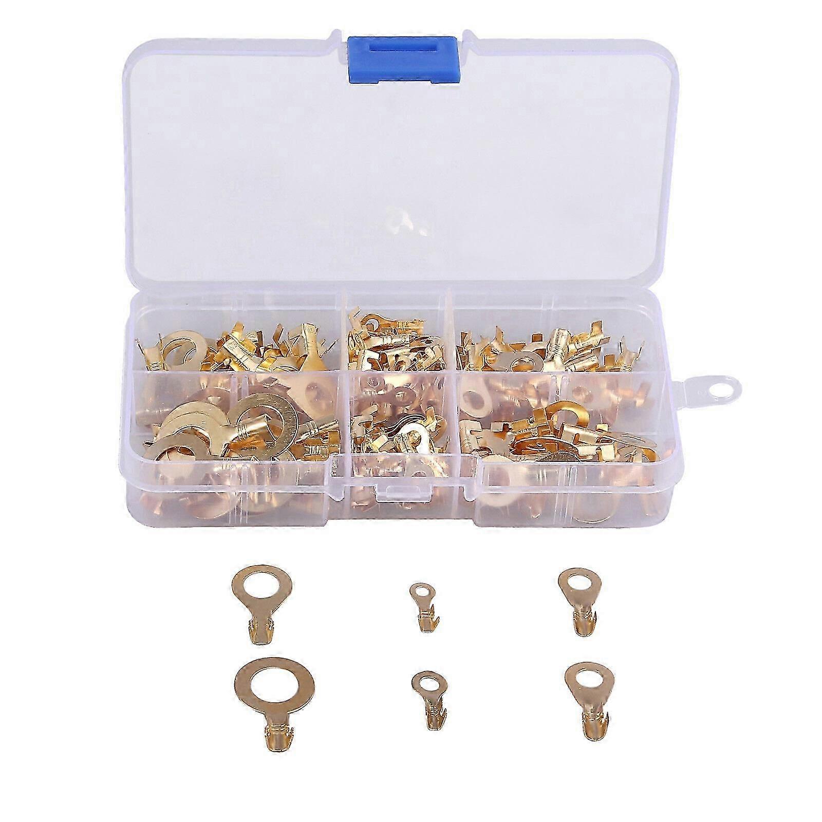 150pcs/set Connector Assorted Brass Wire Terminals 88g / 3.11oz 6 Kinds