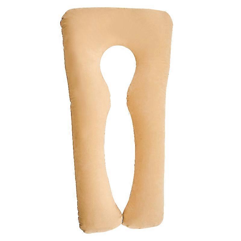 Uppblåsbar graviditetskudde U-form sovstödskudde för gravida kvinnor Mysig bula moderskapskudde Helkroppssida sovvagn