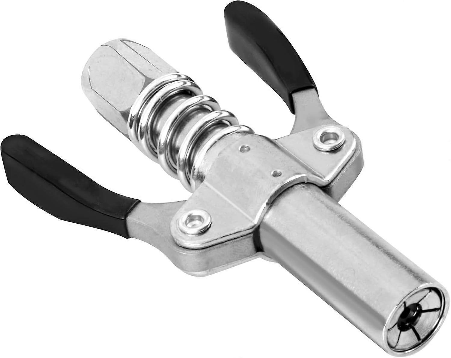Grease Gun Nozzle with Dual Handle, Universal Grease Gun Adapter, Compatible with All Types of Grease Guns