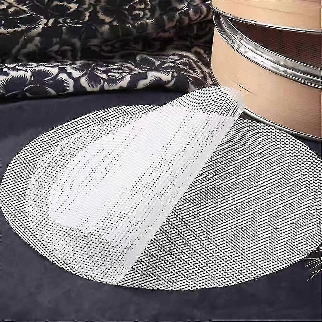 Silicone Steamer Liners Dehydrator Sheets, 6pcs Bamboo Steamer Liner 10 Inch Fruit Dehydrator Non Stick Reusable Mesh Baking Mat