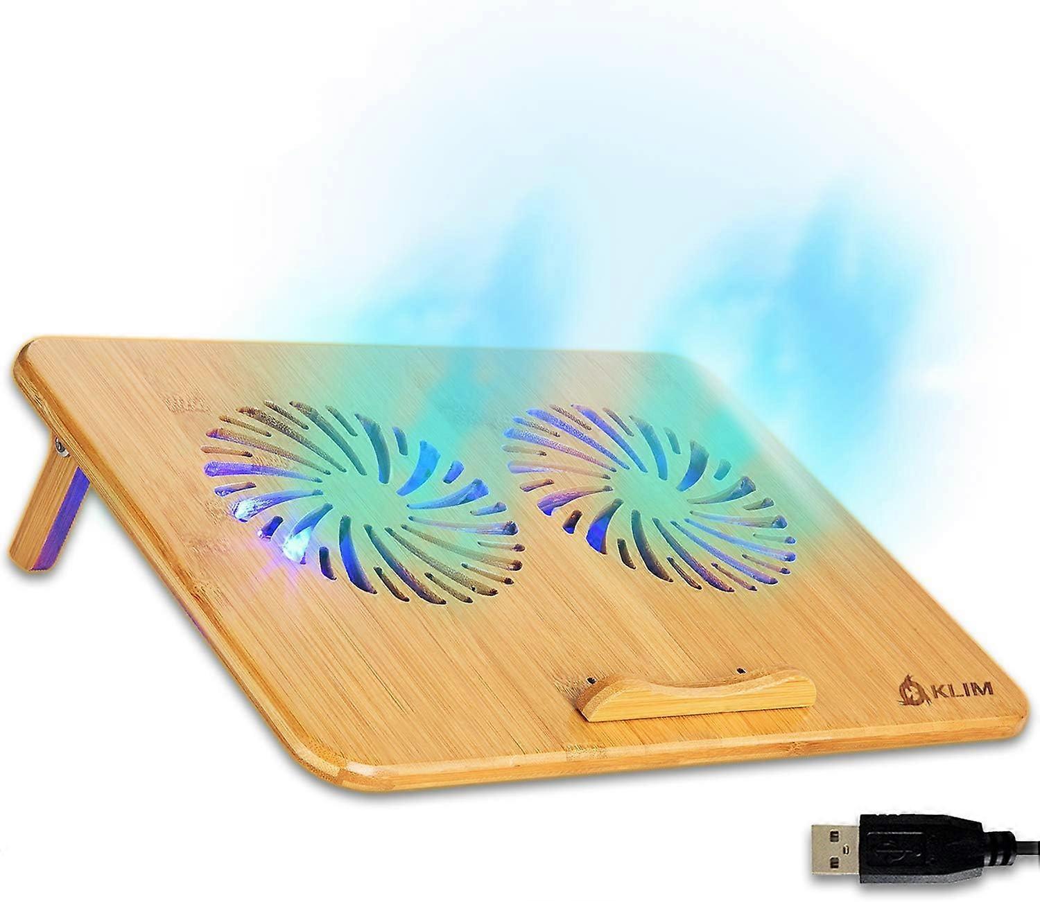 Adjustable Ergonomic Laptop Stand for 10' to 15.6' Laptops, Ventilated Support Maintains Cool Operation, High-quality Bamboo Ensures Long-lasting