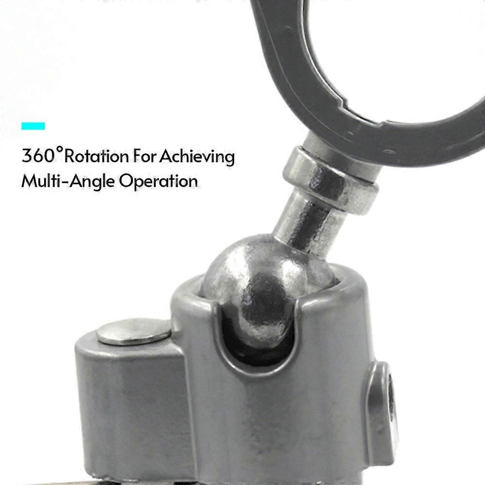ベンチクランプバイス360度ユニバーサル電動ドリルスタンドアルミニウム合金グラインダーホルダーブラケット35-44mm
