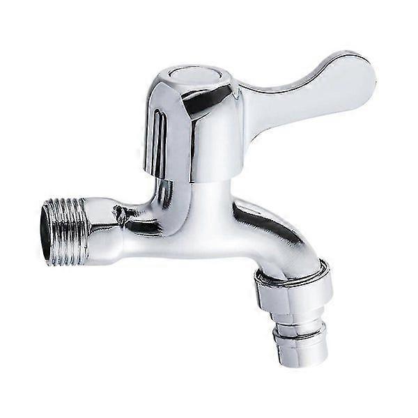 Durable Zinc Alloy Washing Machine Faucet with Solid Copper Components, Universal Compatibility, Silver Color, Easy Installation