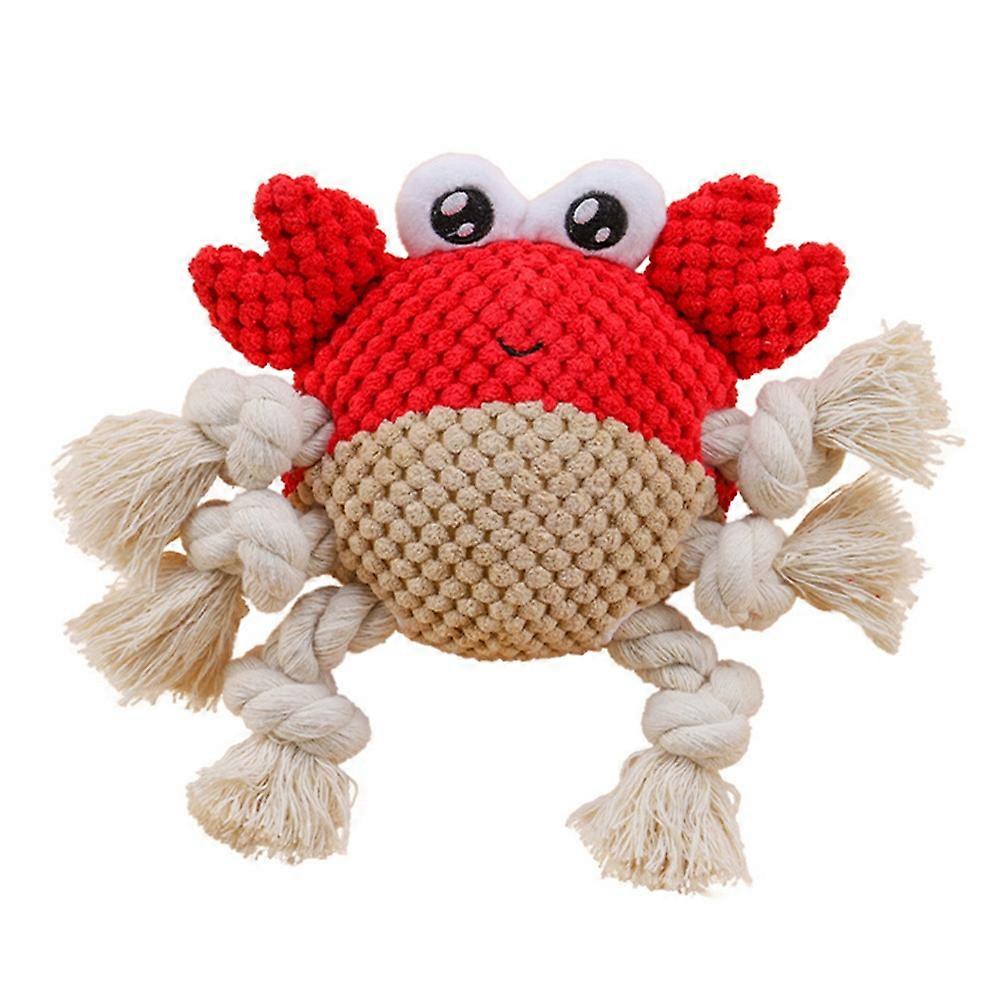 Bite Training Tug Interactive Plush Toy Pet Dog Squeaking Sound Chewing Toy ST-Crab