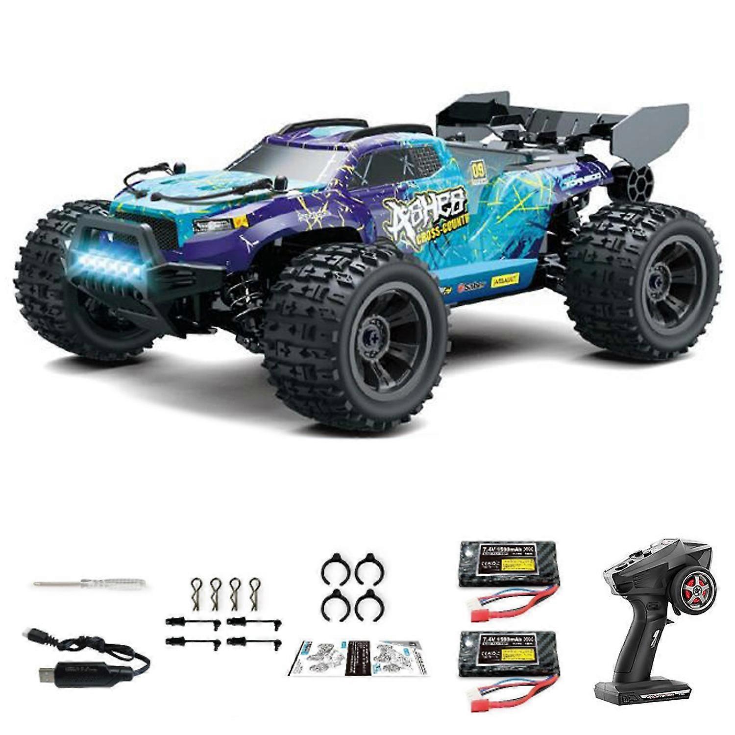 Remote Control Car 1:18 Scale 28 KM/H High Speed Vehicle 4WD All Terrains Crawler Car with LED Headl