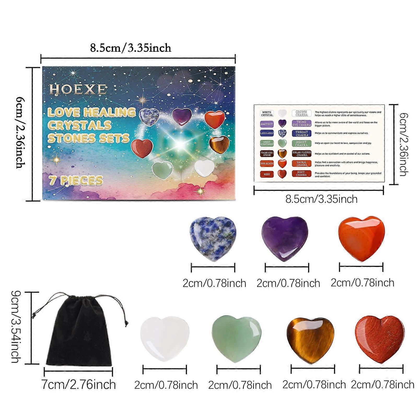 Heart Healing Crystal Chakra Kit Negative Energy Elimination Soothes The HarmonyHub176