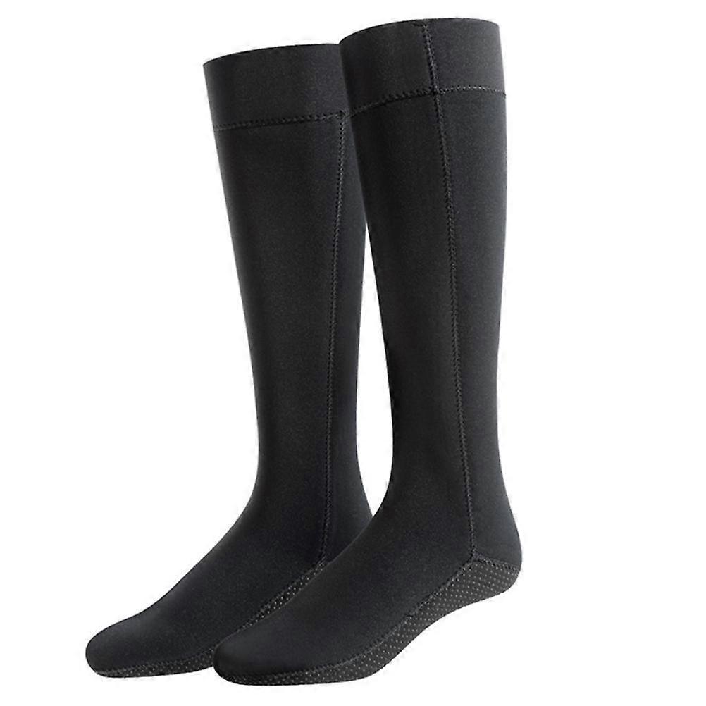1 ζευγάρι κάλτσες νεοπρενίου 3mm Unisex μακριές χοντρές κάλτσες κατάδυσης ανθεκτικές στο νερό θερμικές αντιολισθητικές κάλτσες παραλίας για καταδύσεις κολύμβηση κολύμβηση με αναπνευστήρα