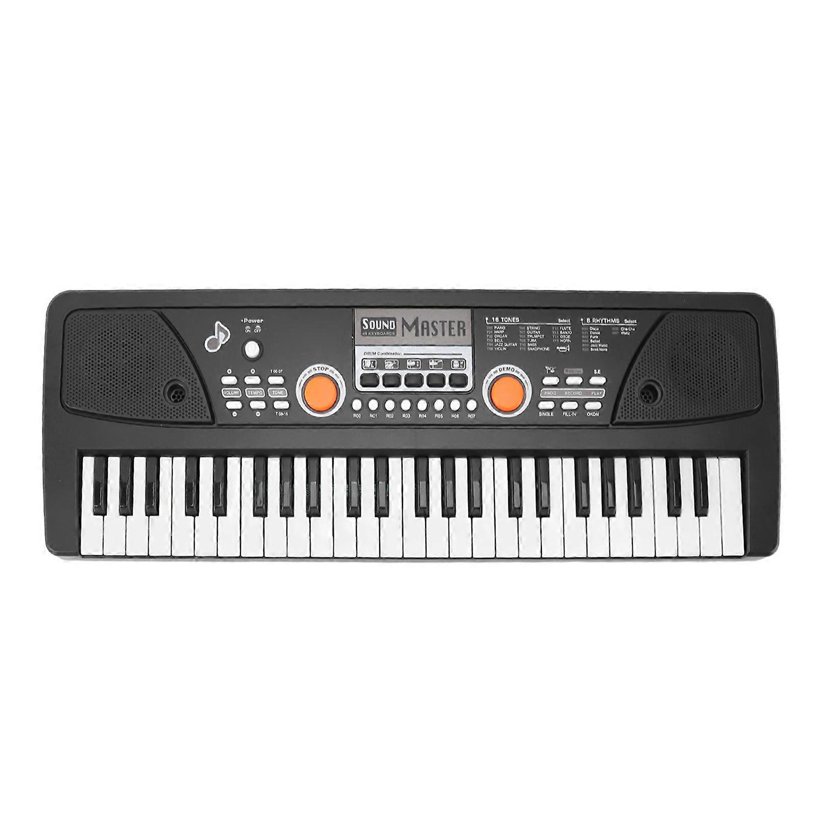 Multi Functional 49 Key Rechargeable Portable Digital Piano Keyboard with Microphone