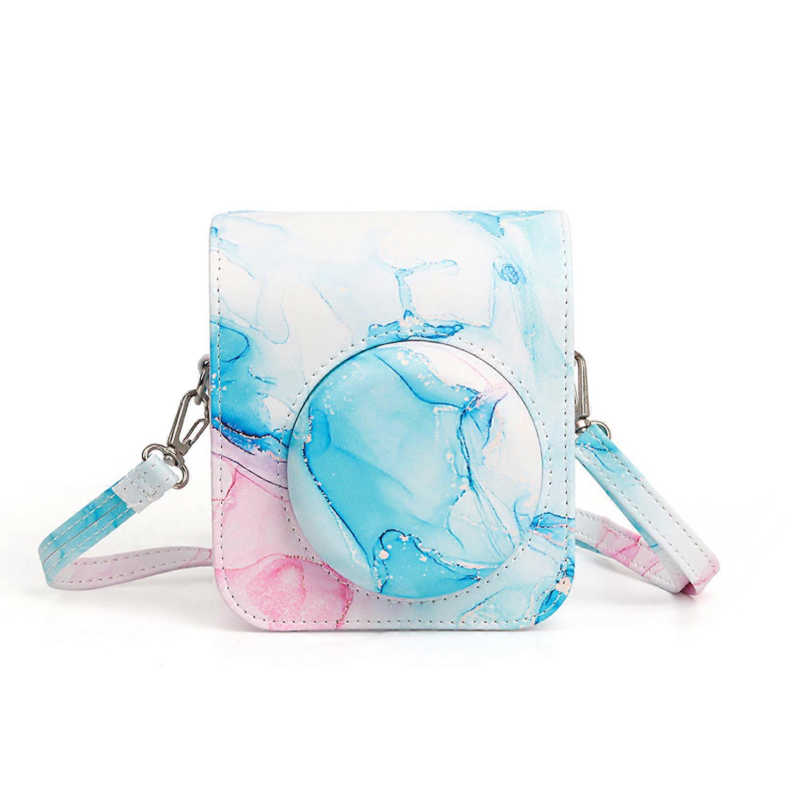 Portable Camera Bag, Small Camera Case Camera Shoulder Bag Colorful PU Leather Fashion Pattern Camera Case for Mini12