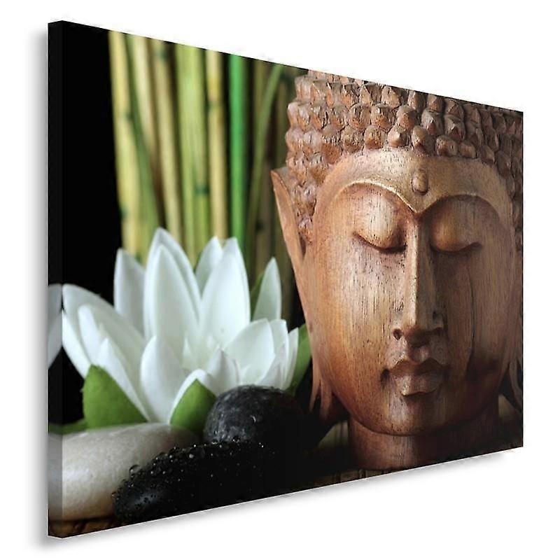 Leinwandbild, Buddha Bambus Zen Spa - 60x40
