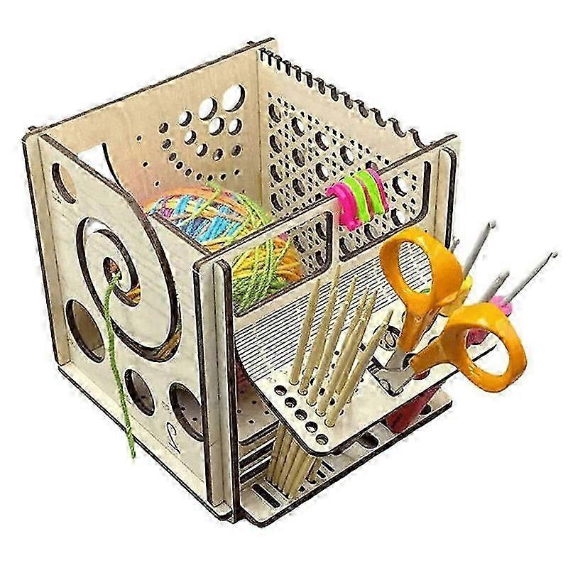 Multipurpose Handmade Sewing Needlework Rack Yarn Bowl For Wool And Crochet Portable Wooden Knitting Holder Tool Storage BScvvd