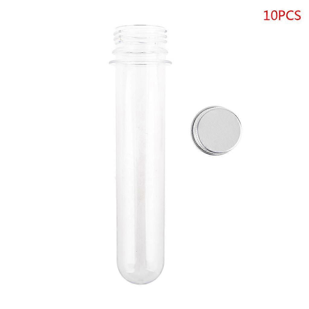 Provette in plastica piatta trasparente da 40 ml con tappi a vite Tubi da 25x140 mm per la conservazione di caramelle e perline Esperimenti scientifici Festa bianca