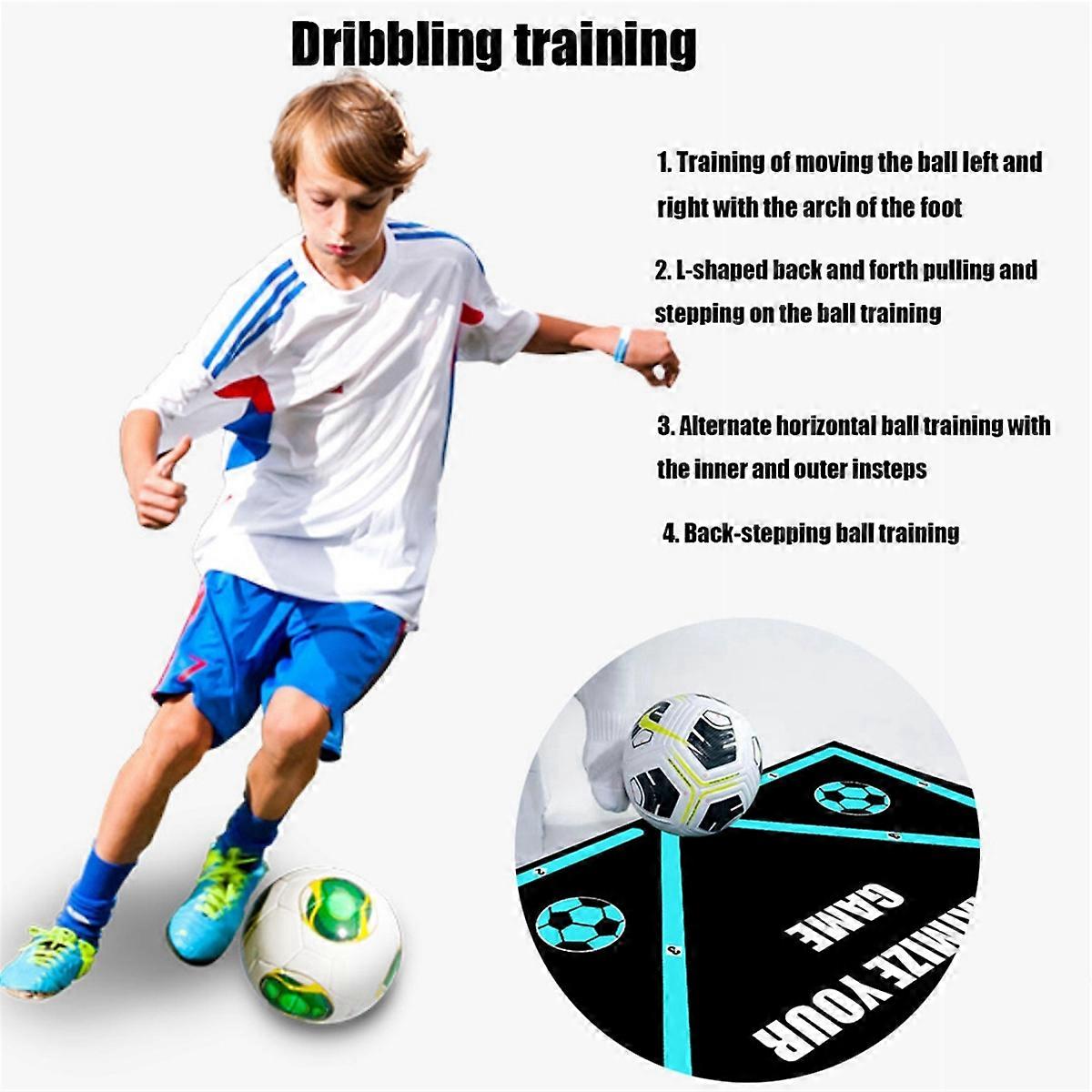 Football Training Mat Silent Shock Absorption Footstep Training Mat
